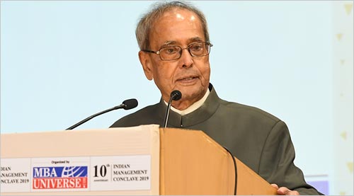 Former President delivering IMC Valedictory Address