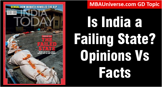 Is India a Failing State? Opinions Vs Facts – MBAUniverse.com GD Topic