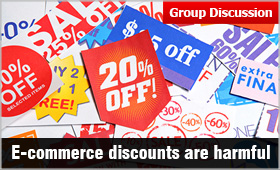 E-commerce: Discounts are harmful in long run?