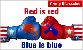 Red is red, blue is blue and never the two shall meet