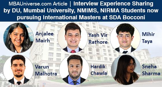 Embarking on Success: Interview Experience Sharing by DU, Mumbai University, NMIMS, NIRMA Students now pursuing International Masters in Business (IMB) at SDA Bocconi