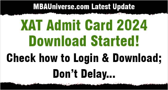 XAT Admit Card 2024 Download Starts: Link Activated; Login at xatonline.in and Download; Dont Wait