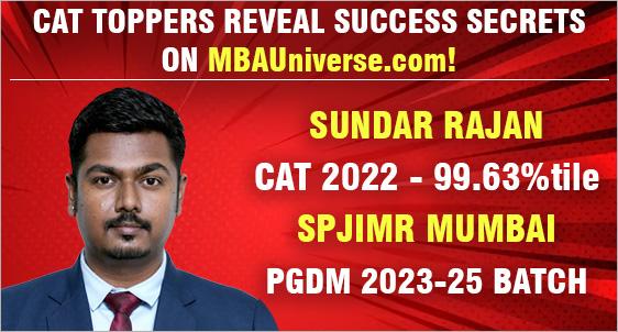 How Sundar Rajan from Small Town Tenkasi (Tamil Nadu) & Working Professional with TCS Cracked CAT 2022 with 99.63%ile and Got into SPJIMR Mumbai