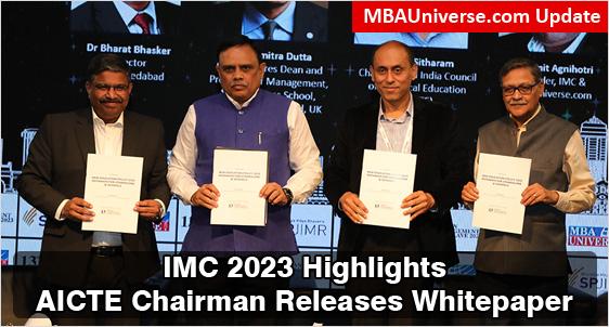 IMC 2023 Highlights | AICTE Chairman releases Whitepaper on Standalone B-schools; Future of Business, and MBA Education, is Digital & AI, note Global Thinkers, CXOs