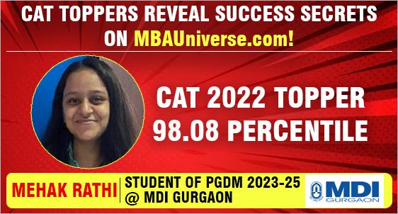 How Mehak Rathi, a Psychologist & Graphologist, cracked CAT 2022 with 98.08 % to get into MDI Gurgaon - MBAUniverse.com Interview