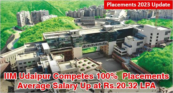 IIM Udaipur Placement 2023: Average Salary Up by 14% at Rs.20.32 LPA; BFSI Top Recruiting Sector; Accenture, Amazon, Bain & Co, E&Y, JPMC Hire Big