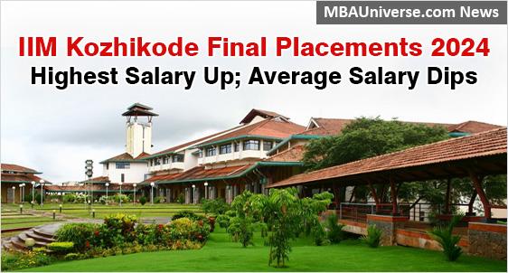 IIM Kozhikode Placement 2024: Completes 100% Placement with 7% Rise in Highest Salary at Rs.72 LPA; Average Salary Dips by 9% at Rs.28.05 LPA; Consulting & Finance Emerge Top Recruiting Domains