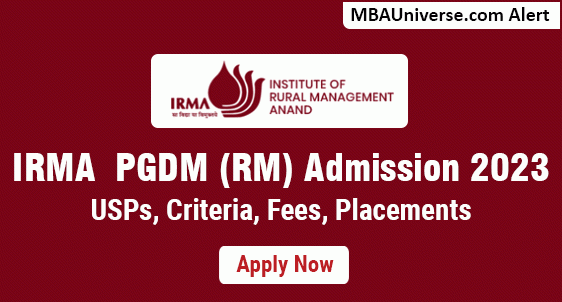 IRMA Opens PGDM (RM) Admission 2023: Premier Institute in Rural Management; Check USPs, Fee, Placements, Selection Process; Last Date