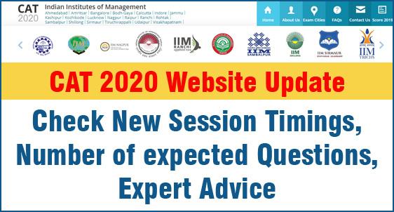 CAT 2020 Website update: New 3 Exam Session Timings released; Check important updates awaited