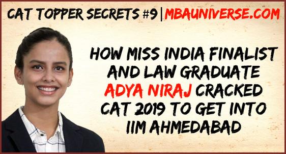 How Miss India Finalist and Law Graduate Adya Niraj cracked CAT 2019 to get into IIM Ahmedabad