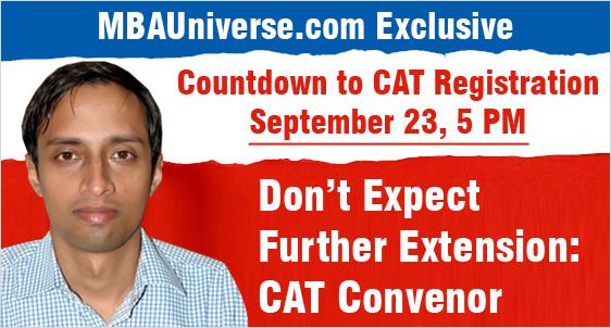 CAT 2020 Registration Ends at 5 PM on Sep 23; Dont Expect Further Extension- CAT 2020 Convener Prof Lowalekar tells MBAUniverse.com