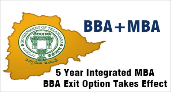 Telangana Government Permits BBA Exit Option & Lateral Entry in Integrated MBA: Issues G.O. on March 22, 2019