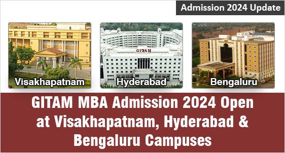 GITAM MBA Admission 2024 Open at Visakhapatnam, Hyderabad & Bengaluru