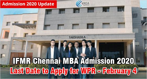 IFMR Last date to Apply 2020: Application Closes on February 4, 2020; Check Fee, Eligibility, Admission Process