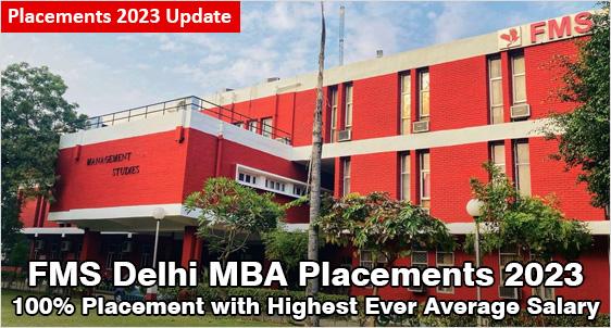 FMS Delhi Student Gets Rs.1.23 Cr Salary; Completes 100% Final Placement 2023 with Sharp Rise in Average Salary; Goes up at Rs.34.1 LPA from Rs.32.4 LPA; Accenture, Amazon, Bain & Co, BCG, ITC hire Big