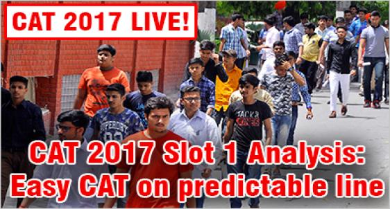 CAT 2017 Slot 1 Analysis: Easy CAT on predictable lines