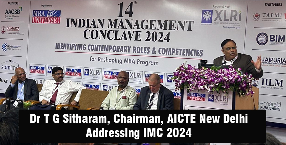 IMC 2024 begins at XLRI today! AICTE Chairman, CXOs from UBER, ITC, KPMG, AACSB Asia Chief, Directors from IIMs, IITs, XLRI, SPJIMR, MDI to Address Conclave Theme ‘Contemporary Roles & Competencies for Reshaping MBA Program’