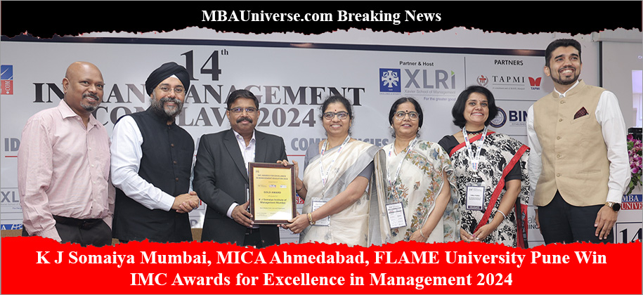 K J Somaiya Mumbai, MICA Ahmedabad, FLAME University Pune Win IMC Awards 2024; Highlight Competency Development initiatives for in-demand MBA Roles