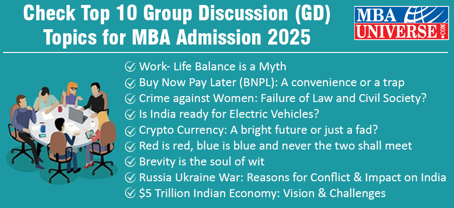 GD Topics for MBA Admission: Read 200+ Latest Topics with Answers