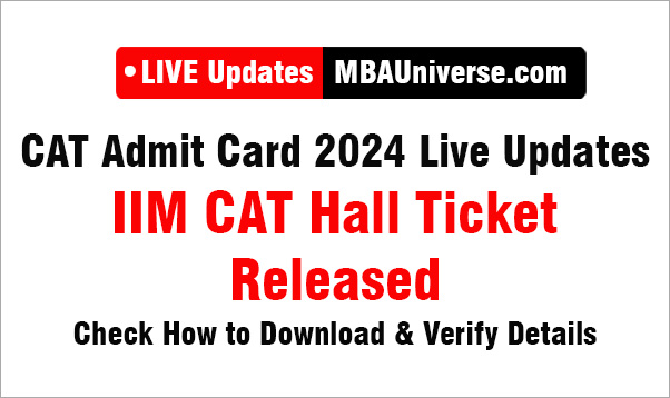 CAT Admit Card 2024 Live Update: CAT Hall Ticket Released; Check how to download...