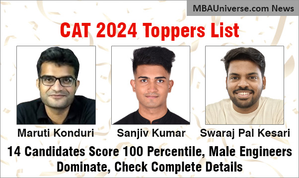 CAT 2024 Toppers List: 14 Candidates including Maruti Konduri, Vagish Nangia...