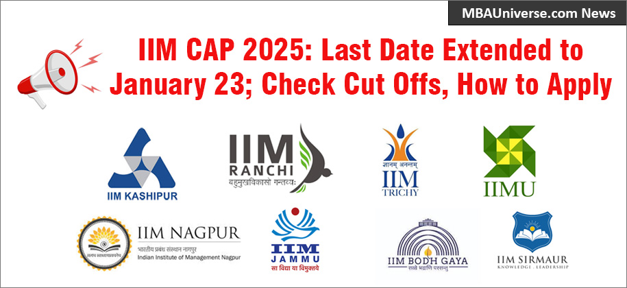 IIM CAP 2025: Last Date Extended to January 23; Check Cut Offs, How to Apply