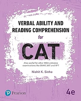 Verbal Ability and Reading Comprehension for the CAT by Nishit K Sinha