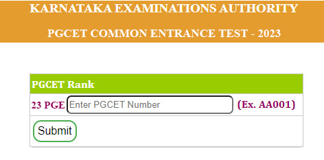 Download PGCET 2023 Result