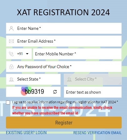 xat registration