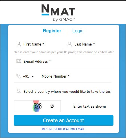 NMAT Registration