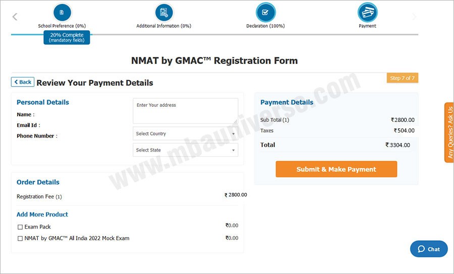 NMAT Registration Process