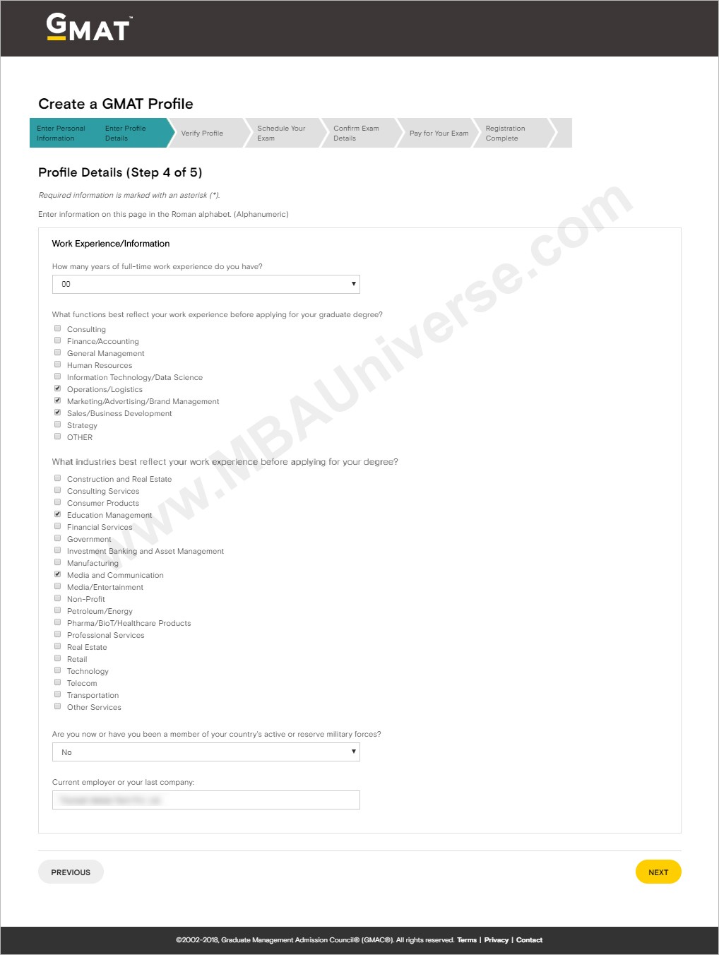 GMAT Registration Process 6