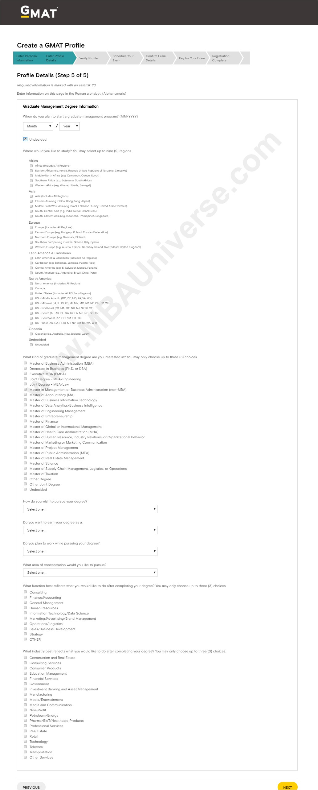 GMAT Registration Process 7